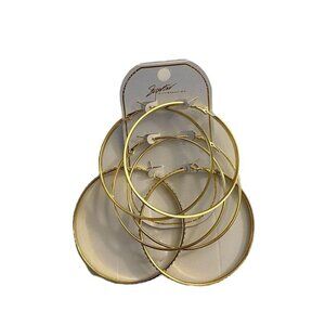 Superstar Accessories‎ Women's Hoop Earrings Gold Tone Drop Fashion Jewelry